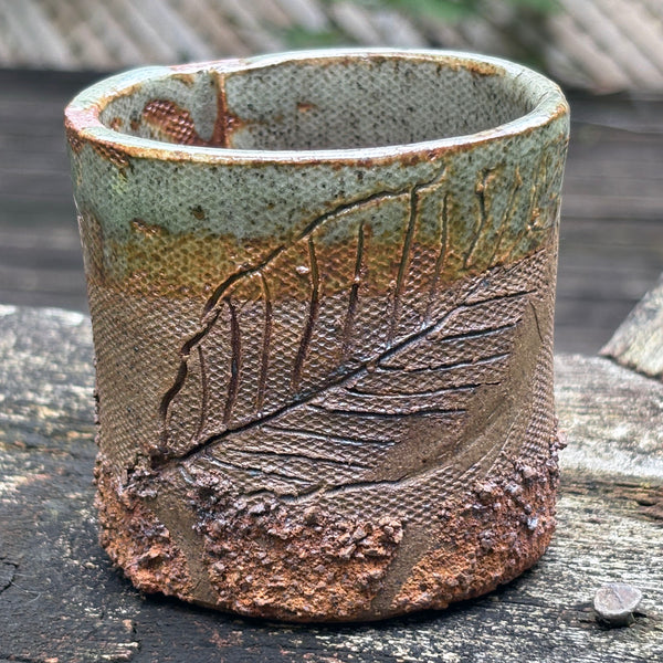 Whiskey Cup in Olive glaze (#1)