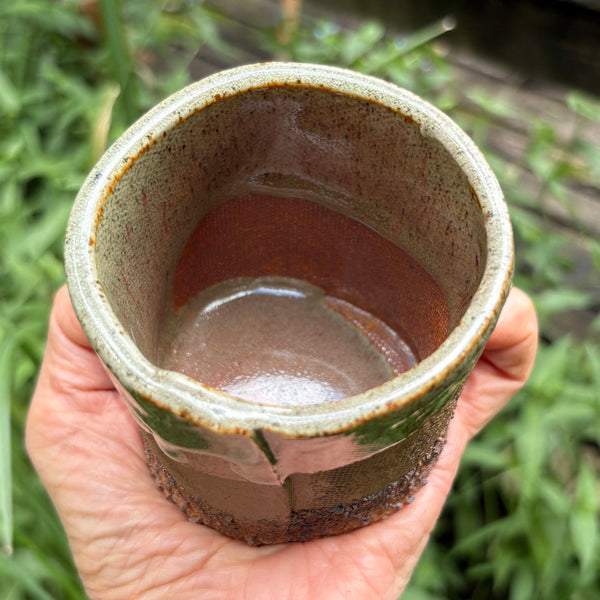 Whiskey Cup in Olive glaze (#2)