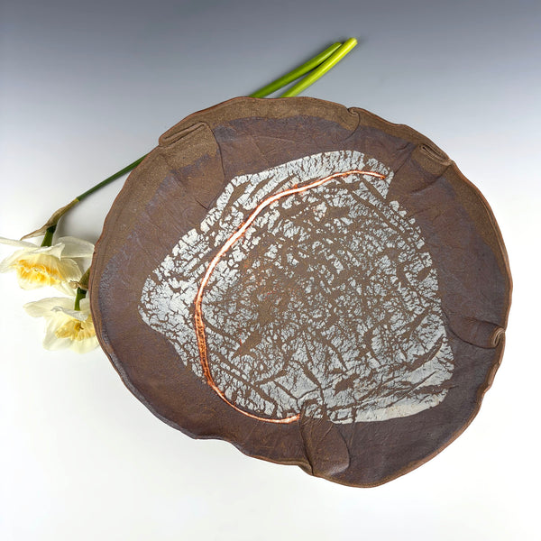 Stoneware Shroom with Porcelain (Artist #3499)