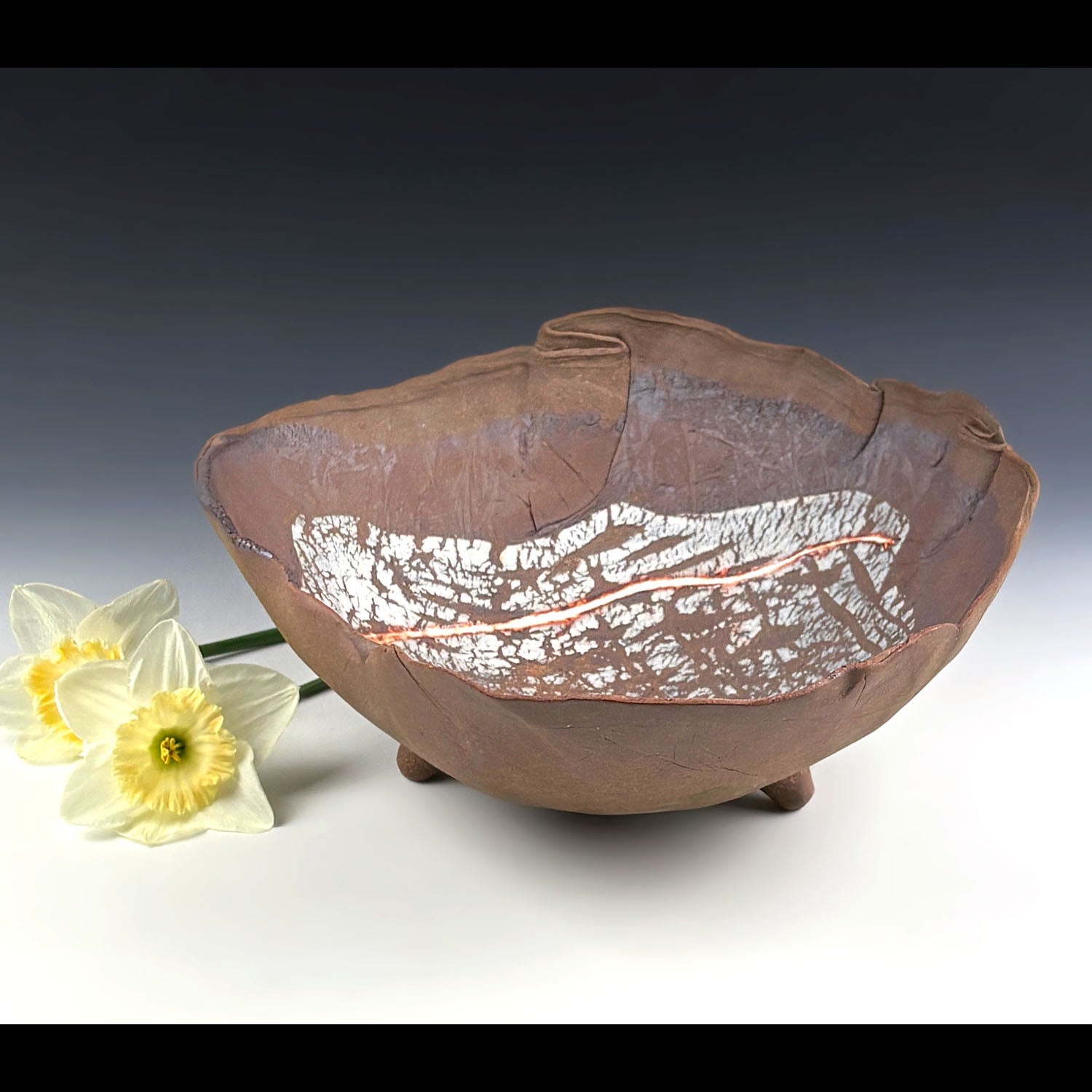 Stoneware Shroom with Porcelain (Artist #3499)