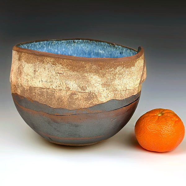 Stoneware Basket in Indigo #859
