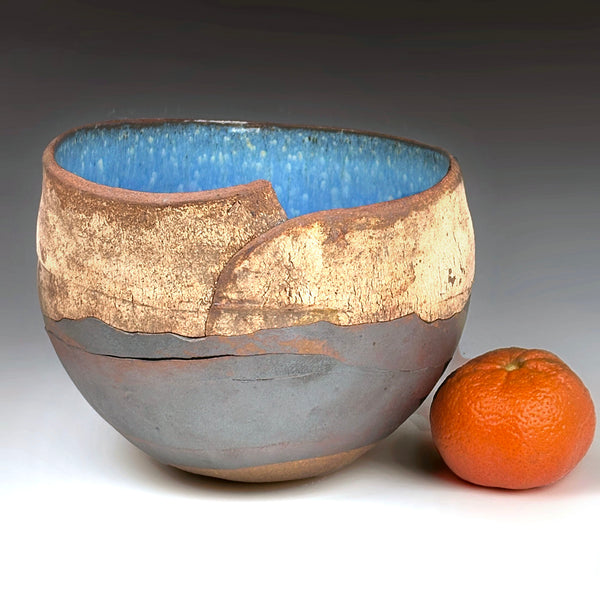 Stoneware Basket in Indigo #859