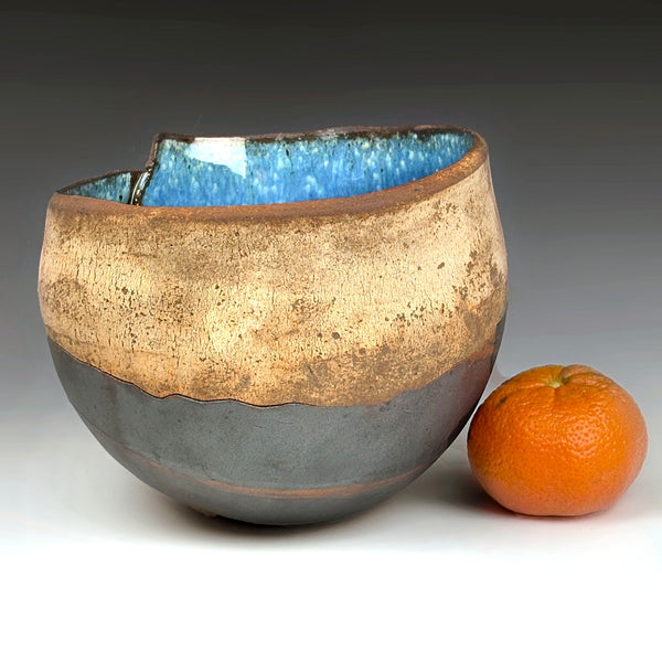 Stoneware Basket in Indigo #859