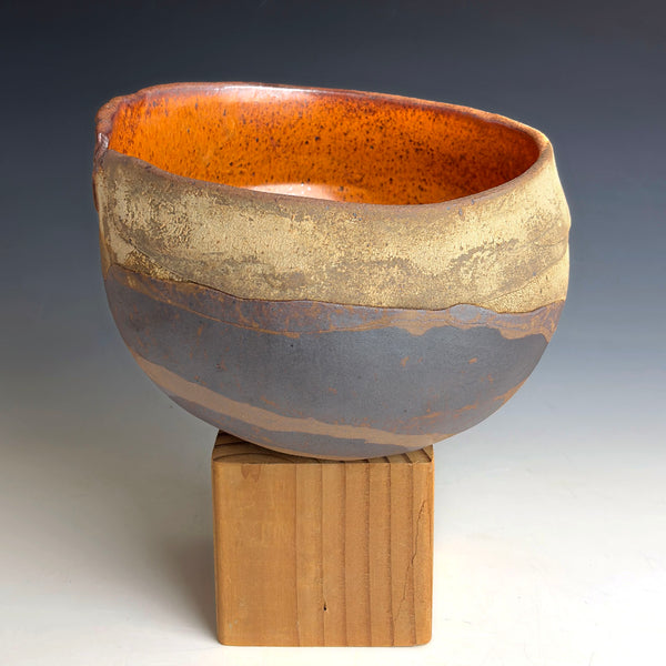 Hand & Fire Bowl with Creme Brulee Glaze