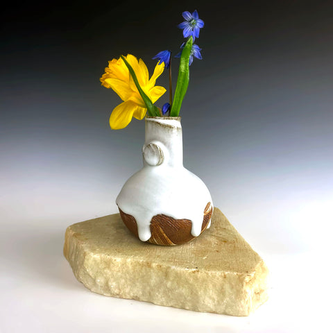 Tiny Bud Vase in Matte White