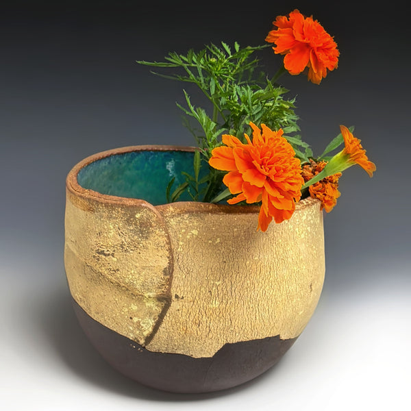 Stoneware Basket Bowl