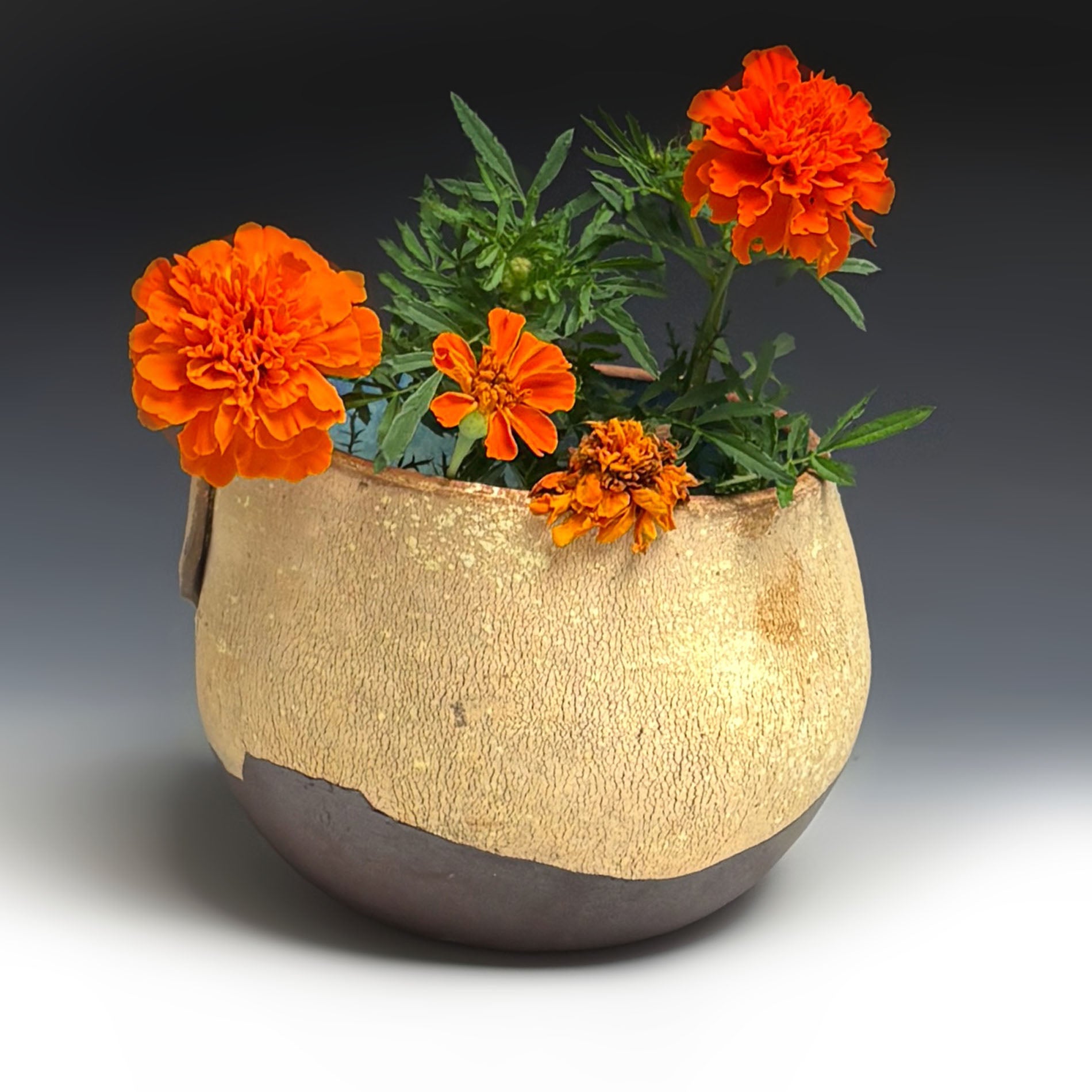 Stoneware Basket Bowl