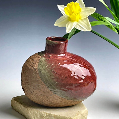 Stoneware Oval Bottle (artist # 9356)