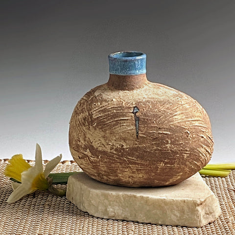 Stoneware Oval Bottle (artist # 9354)