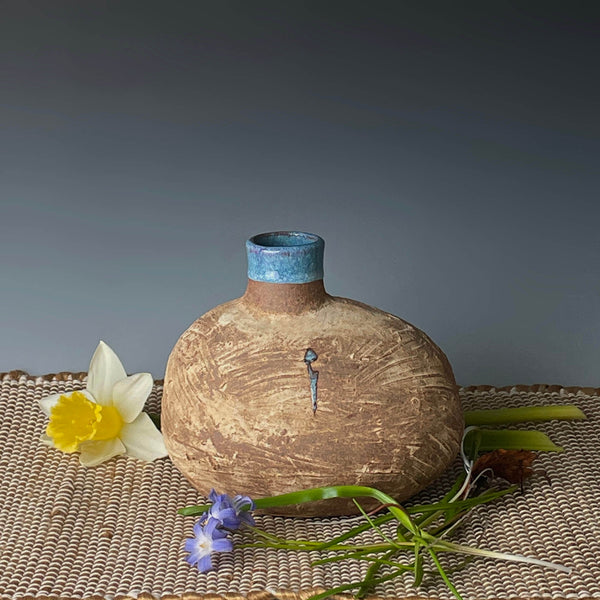 Stoneware Oval Bottle (artist # 9354)